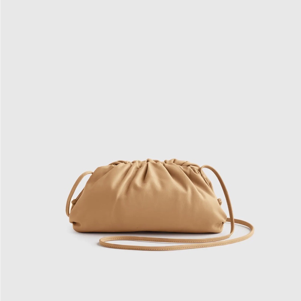 Italian Leather Pouch Crossbody Clutch